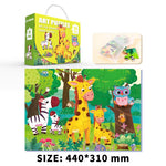 24PCS/Set Large Particle Paper Puzzle