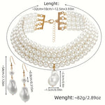 Pearl Beaded Necklace for Women Multilayer Choker Trend Chain Collares On The Neck Chokers Female Party Accessories