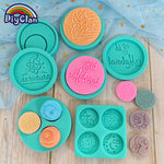 Ramadan Silicone Mold Muslim Arabic Script Moon Fondant Cake Decorating Tools Biscuit Dessert Sugar Craft Chocolate Baking Mould