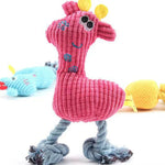Pet Plush Toy: Bite-Resistant Animal Doll with Squeaker, Soft Stuffed Toy for Dogs/Cats, Interactive Chew Toy