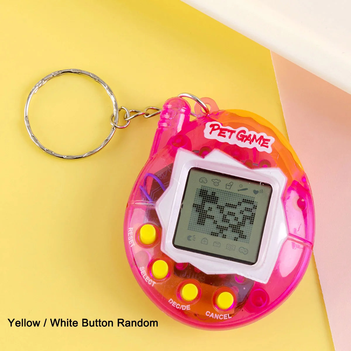 168 Pet Game Machines, Virtual Feeding Animals, Feeding Elves Classics Video Game Machines and Cute Backpack Keys, Creative Holi