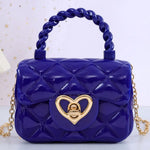 Fashion Kids PU Leather Crossbody Bags Girls Heart Shoulder Bags Children Mini Coin Purses Bag