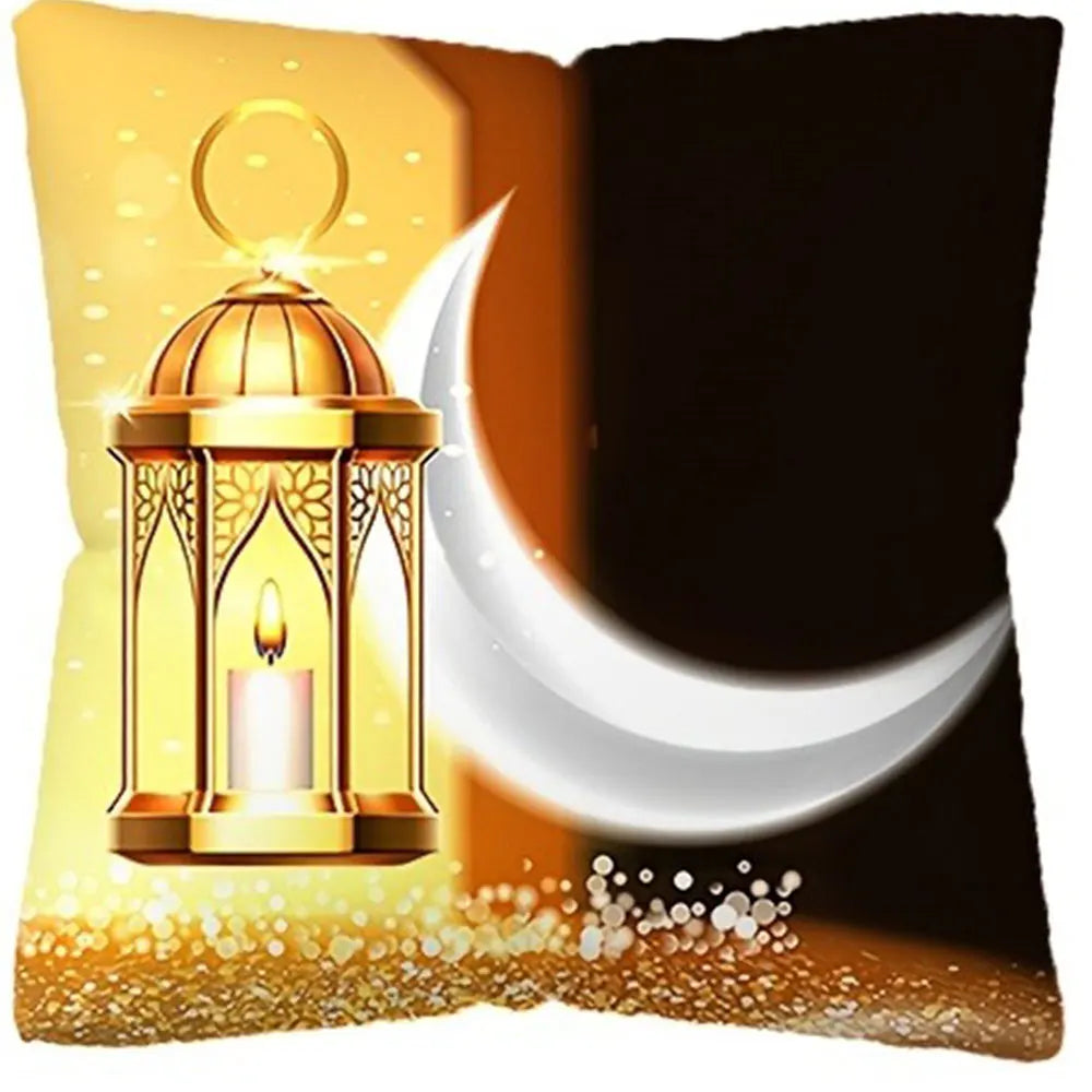 Ramadan Pretty Moon Print Pillowcase Nordic Home Decor Holiday Bedroom Living Room Polyester Cushion Cover