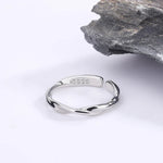 Fashion 925 Sterling Silver Simple Twisted Wire Rings For Women Wedding Fine Jewelry.