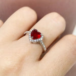 Heart Rings for Women Wedding Jewelry Cubic Zirconia Stone Ring Accessories