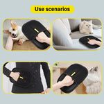 Pet Hair Removal Tool Reusable Static Gloves, Double-Sided Grooming Gloves for Pets, Removes Pet Fur Hair for Carpets