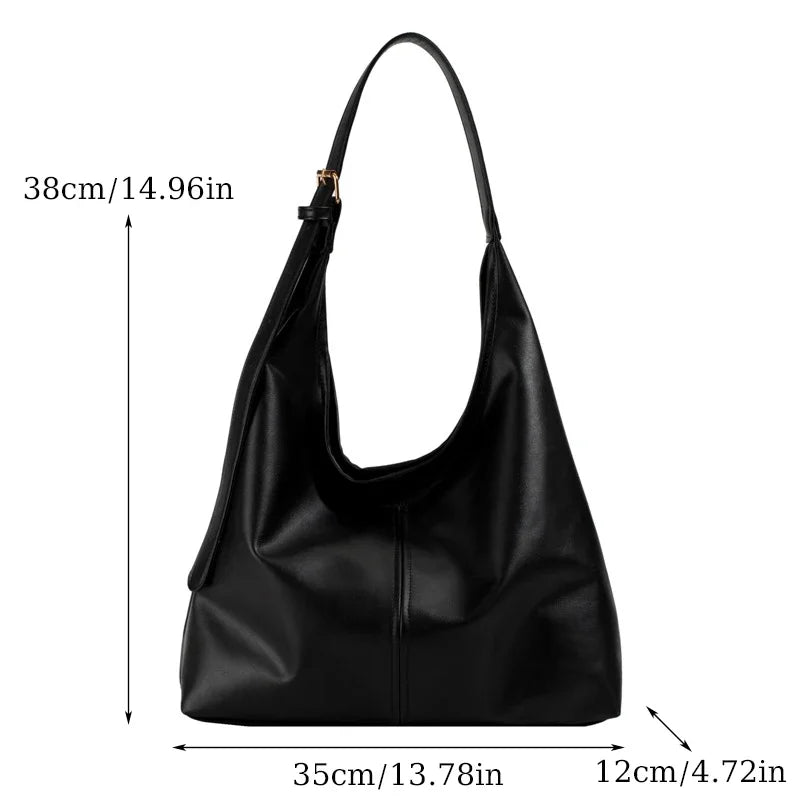 New Tote bag hand bill of lading shoulder women's bag retro simple large bag Tote bag.