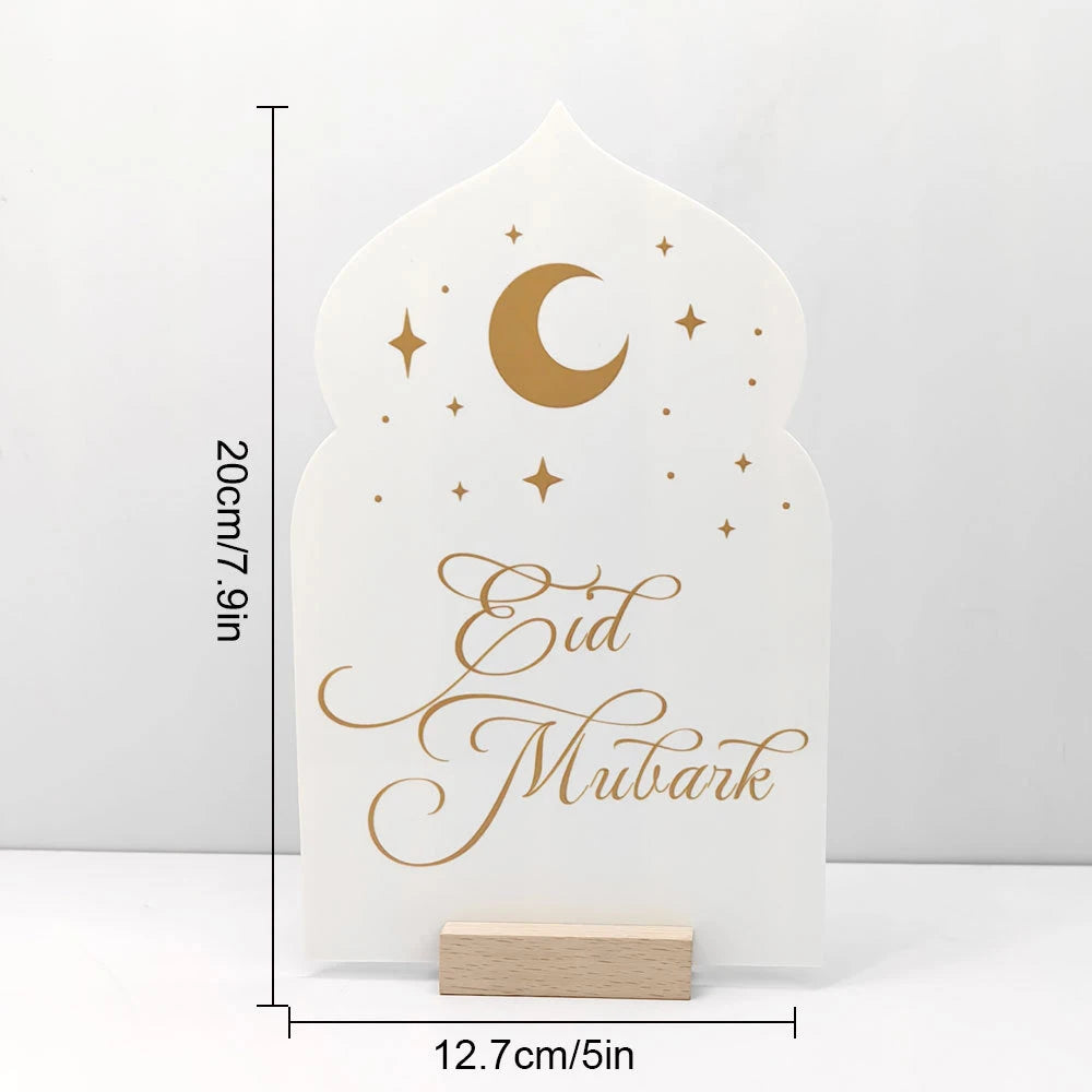 Reusable Acrylic Ramadan Calendar Board & Wooden Base