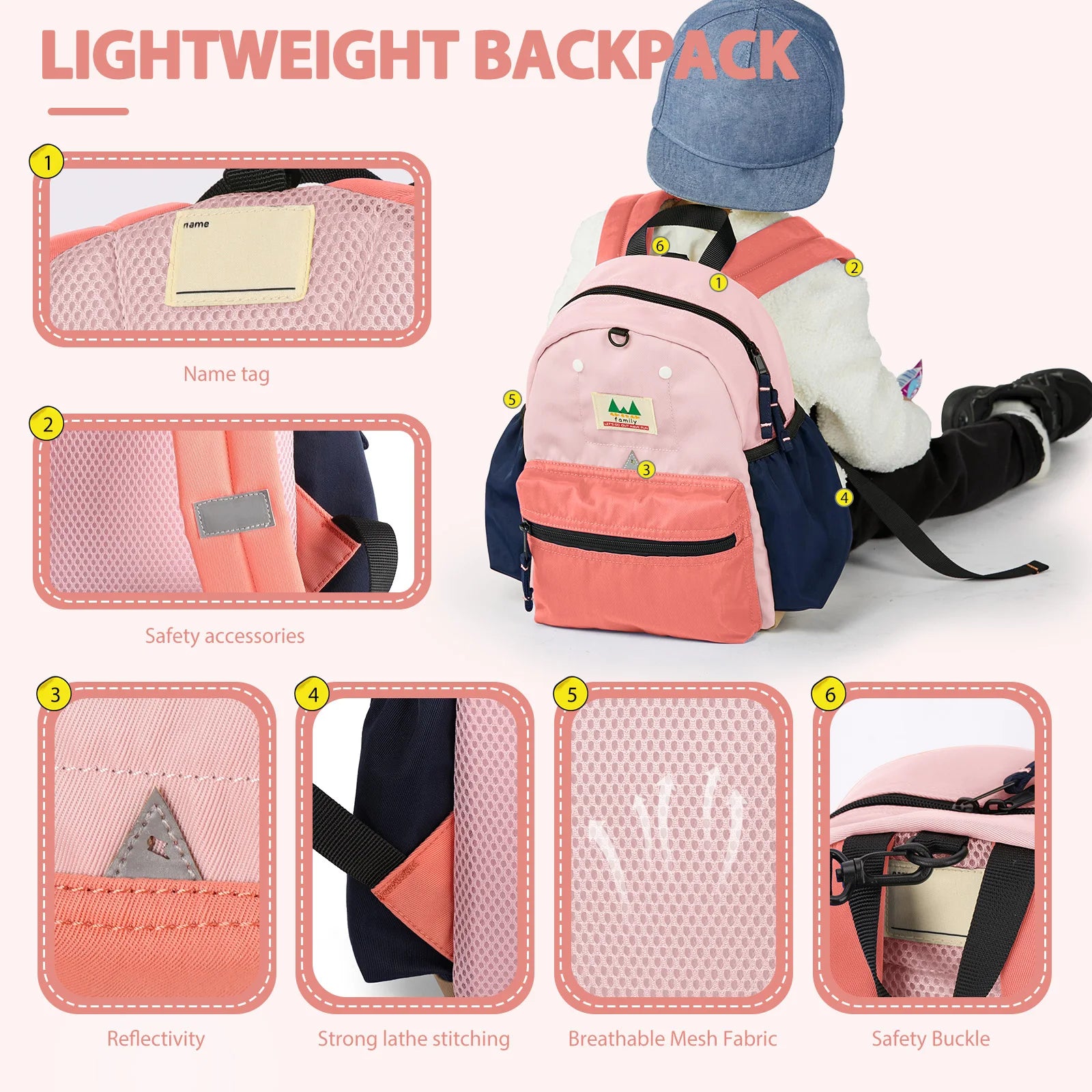 Children's Backpack, Preschool Backpack For Kids Girl Unisex Kids School Backpack for Kids 3-6 Years.