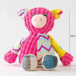 Pet Plush Toy Cat Dog Puzzle Toy Cute Animals Bite Resistant Interactive Squeaky Pet Dog Teeth Cleaning Chew Toy