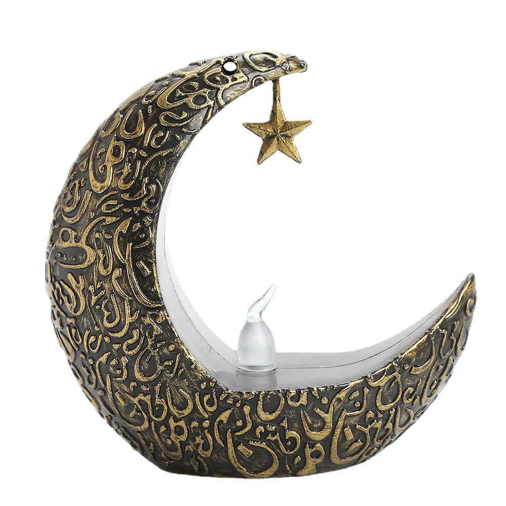 Ramadan Decoration Star Moon LED Candlestick Lamp for Ramadan