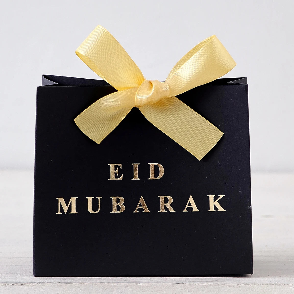 5-Piece Eid Gift Box Is Decorated with Ribbon Bows and Exquisite Paper Packaging, Suitable for Holiday Parties, and Can Hold Candies, Cookies, Jewelry