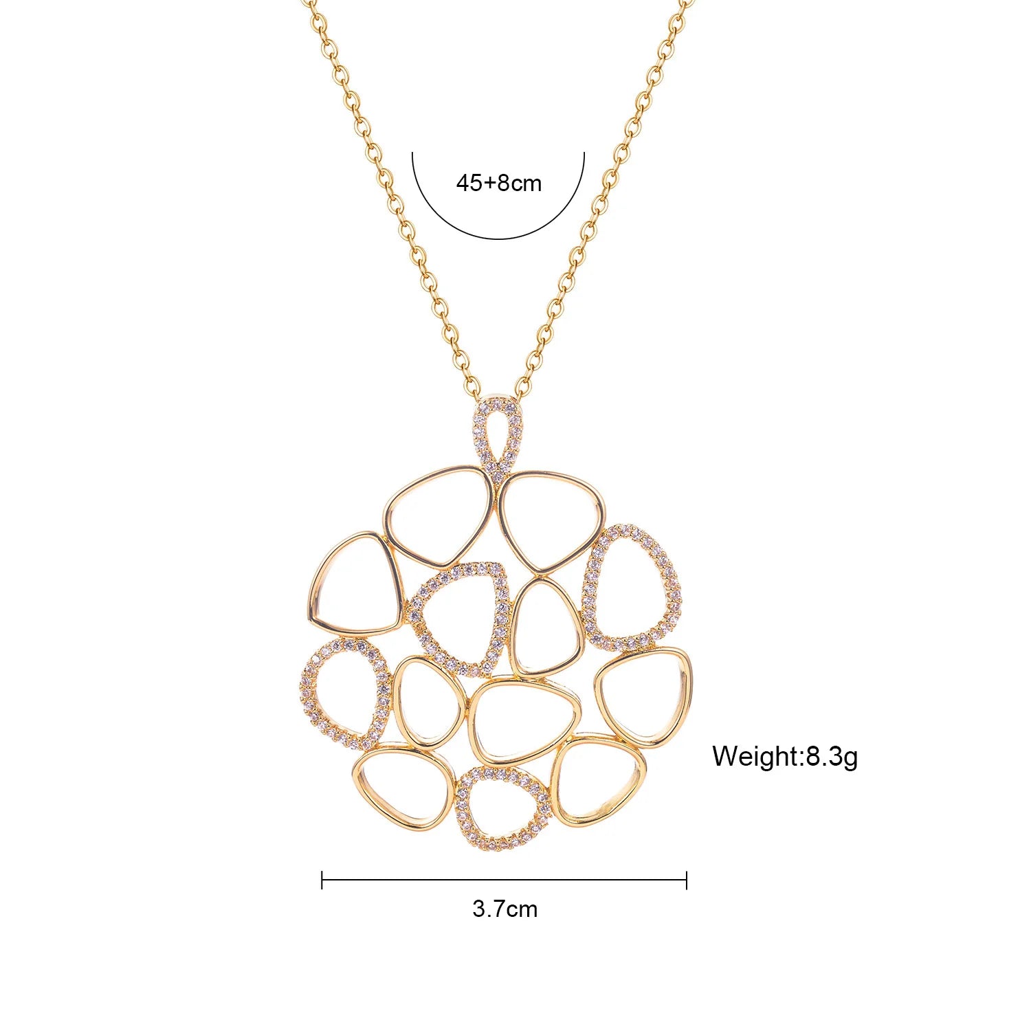 Circle Round Necklaces for Women Long Chain Pendant Party Birthday Gift Daily Wear