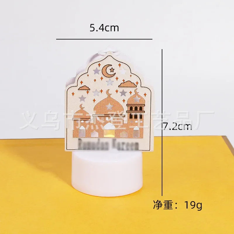 Eid Mubarak Candle Light Ramadan Decoration for Home Ornaments Eid Al-Fitr Kareem Festival Islamic Muslim Party Decor