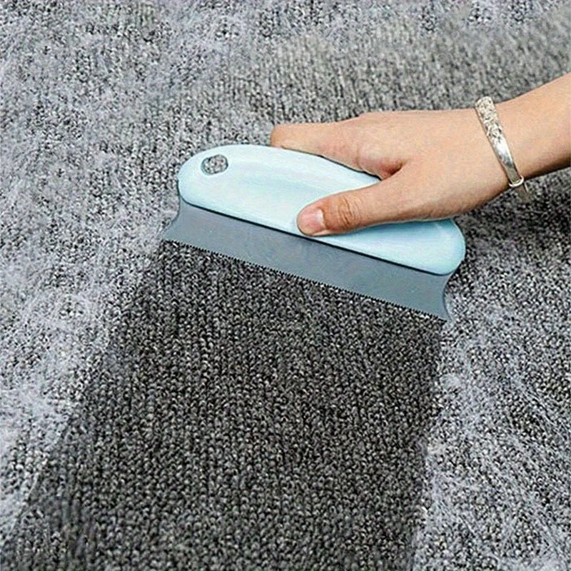 Pet Hair Removal Brush with Non-Scratch Rubber Bristles for Cats, Dogs Upholstery, Car Seat Cleaning