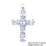 Religious Talisman Jewelry Accessories Handmade 18K Real Gold Plated Cz Paved Catholic Christian Cross