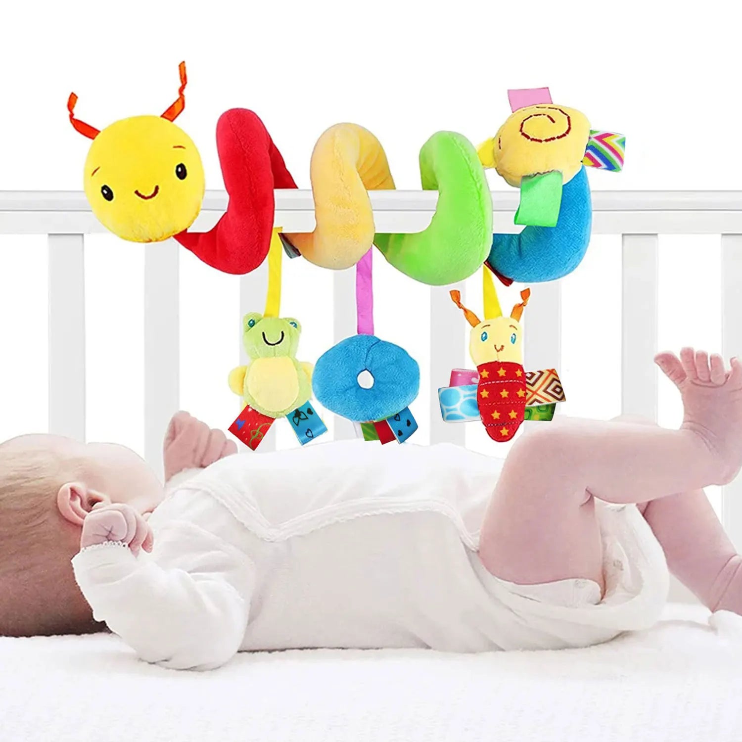 Baby Stroller, Hanging Bell, Plush, Baby color label