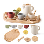 Wooden Toddler Tea Party Toys Set