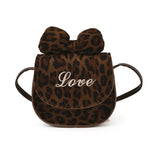 Toddler Kids Purses And Handbags Cute Mini Bowknot Crossbody Bag Fashion Little Girl Small Coin Pouch Children Leopard Hand Bags
