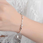 925 Sterling Silver Jewelry Bracelets for Women Trendy Amethyst Charm Wedding Gift