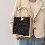 Linen Bags Handbag For Women Shopper Tote Bag Fashion Designer Bag Convenient Large-capacity.