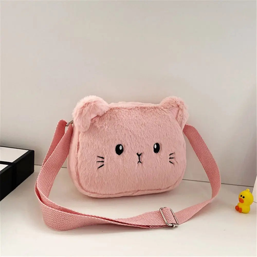 Children's Handbags Cute Shoulder Bag Cartoon Cat Soft  Bag Messenger Small Bags.