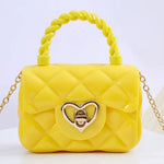 Fashion Kids PU Leather Crossbody Bags Girls Heart Shoulder Bags Children Mini Coin Purses Bag
