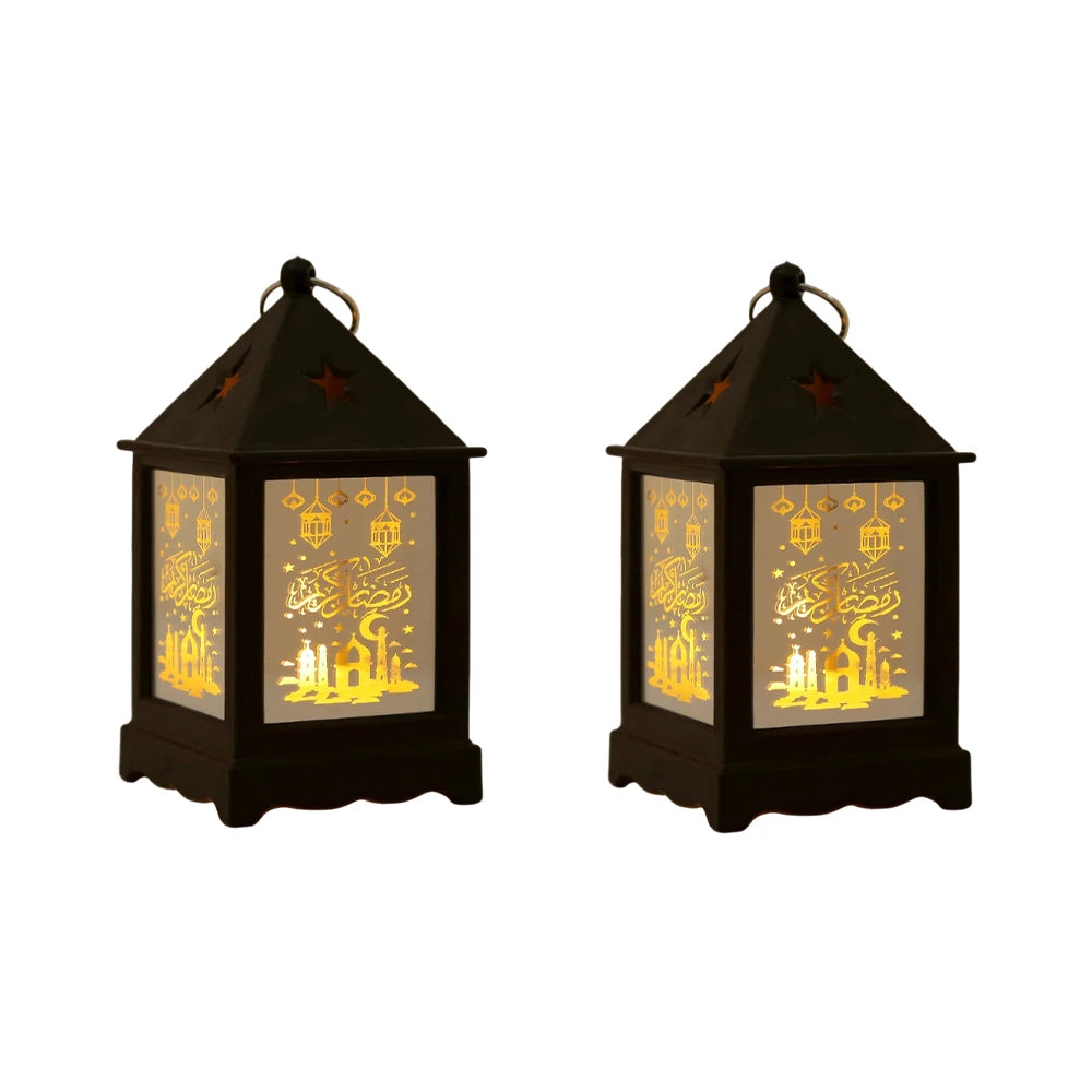 2pcs Moroccan Ramadan Ornaments, Middle Eastern Candle Lanterns