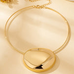 Women's Necklace, Smooth Geometric Exaggerated Fashion Minimalist, Suitable for Daily and Vacation Wear