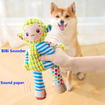 Pet Plush Toy Cat Dog Puzzle Toy Cute Animals Bite Resistant Interactive Squeaky Pet Dog Teeth Cleaning Chew Toy