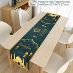 Ramadan Decor Table Runner EID Mubarak Decoration For Home Tablecloth Ramadan Kareem Islamic Muslim Party Eid Al Adha Gifts