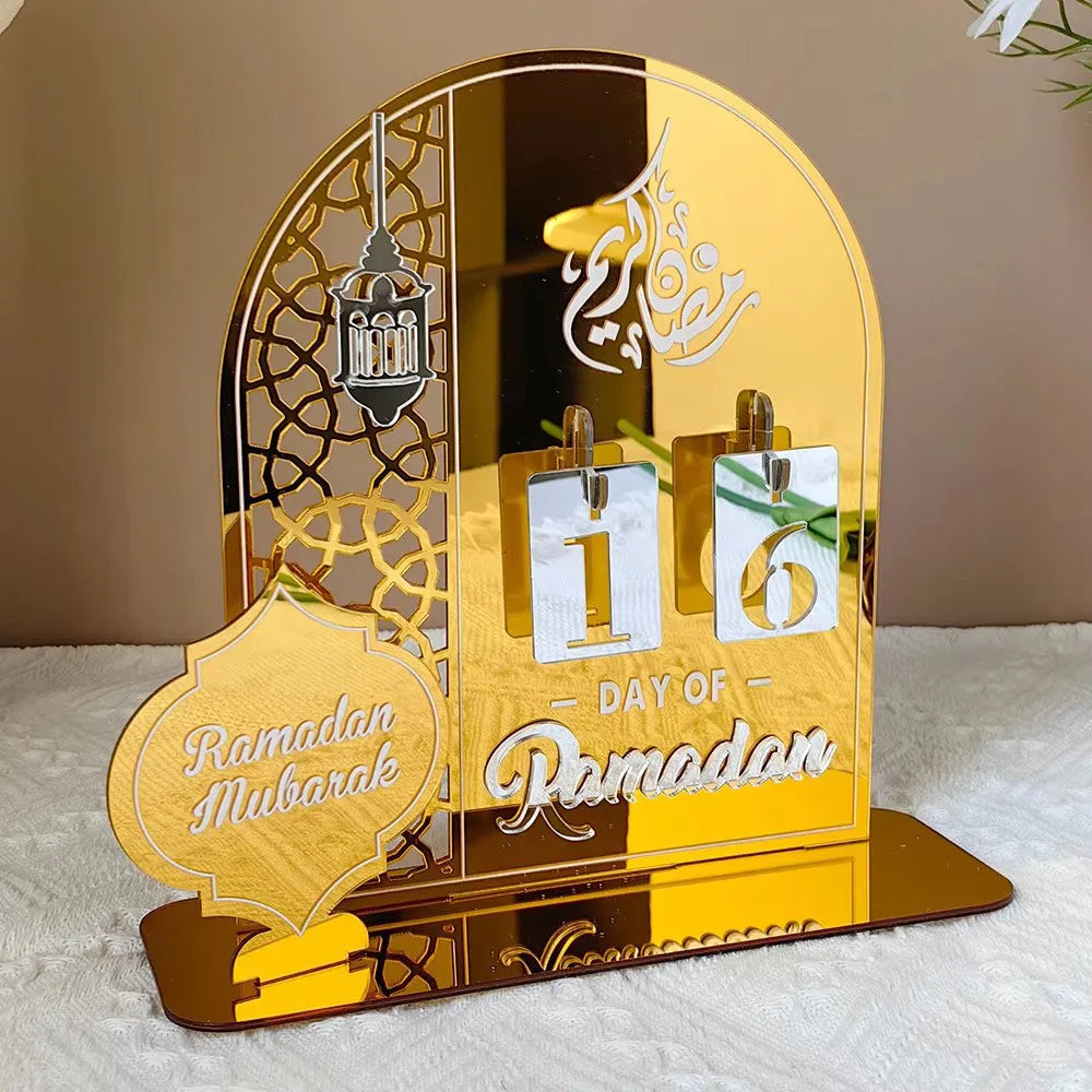 Acrylic Ramadan Countdown Calendar with Base