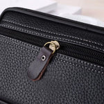 Man Multi-Function Mini Waist Bag PU Leather Double Layer Zipper Phone Card Bag Men's Packs Belt Messager Shoulder Bags