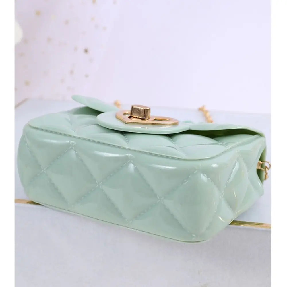 Kids PU Leather Crossbody Bags Girls Heart Shoulder Bags Children Mini Coin Purses Jelly Bag