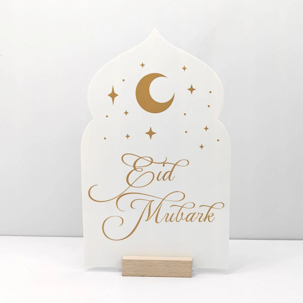 Reusable Acrylic Ramadan Calendar Board & Wooden Base