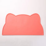 Pet silicone food mat waterproof, anti-slip, dirty, washable and easy to clean, universal tableware mat for cats and dogs.