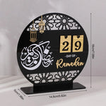 Acrylic Ramadan Countdown Calendar Gifts Day of Ramadan Calendar with Replacing Number 2026 Eid Mubarak Home Decoration Ornament