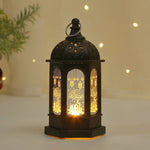 Ramadan Decoration 2026 LED Star Moon Candlestick Lamp