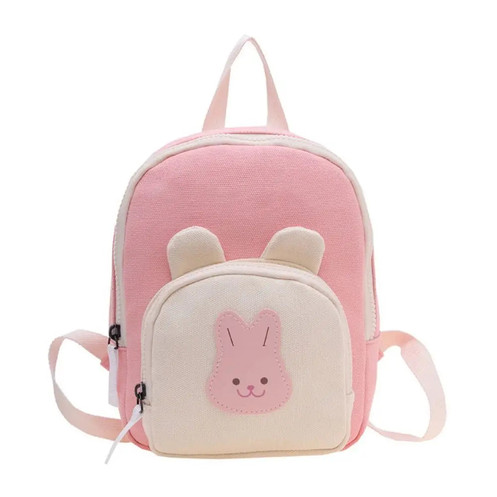 Cute Korean Kindergarten Schoolbag Canvas Cartoon Bear Children's Handbags.