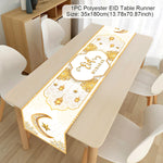 Ramadan Decor Table Runner EID Mubarak Decoration For Home Tablecloth Ramadan Kareem Islamic Muslim Party Eid Al Adha Gifts