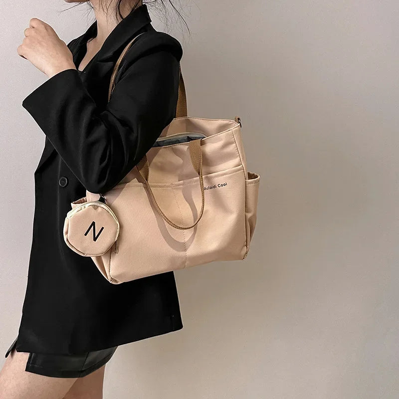 Women Shoulder Crossbody Bag Japanese Canvas Tote Messenger Bag for Student.