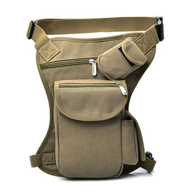 Men Canvas Drop Waist Bags Leg Pack Bag Men Belt Bicycle And Motorcycle Money Belt Fanny Pack For Work High Quality