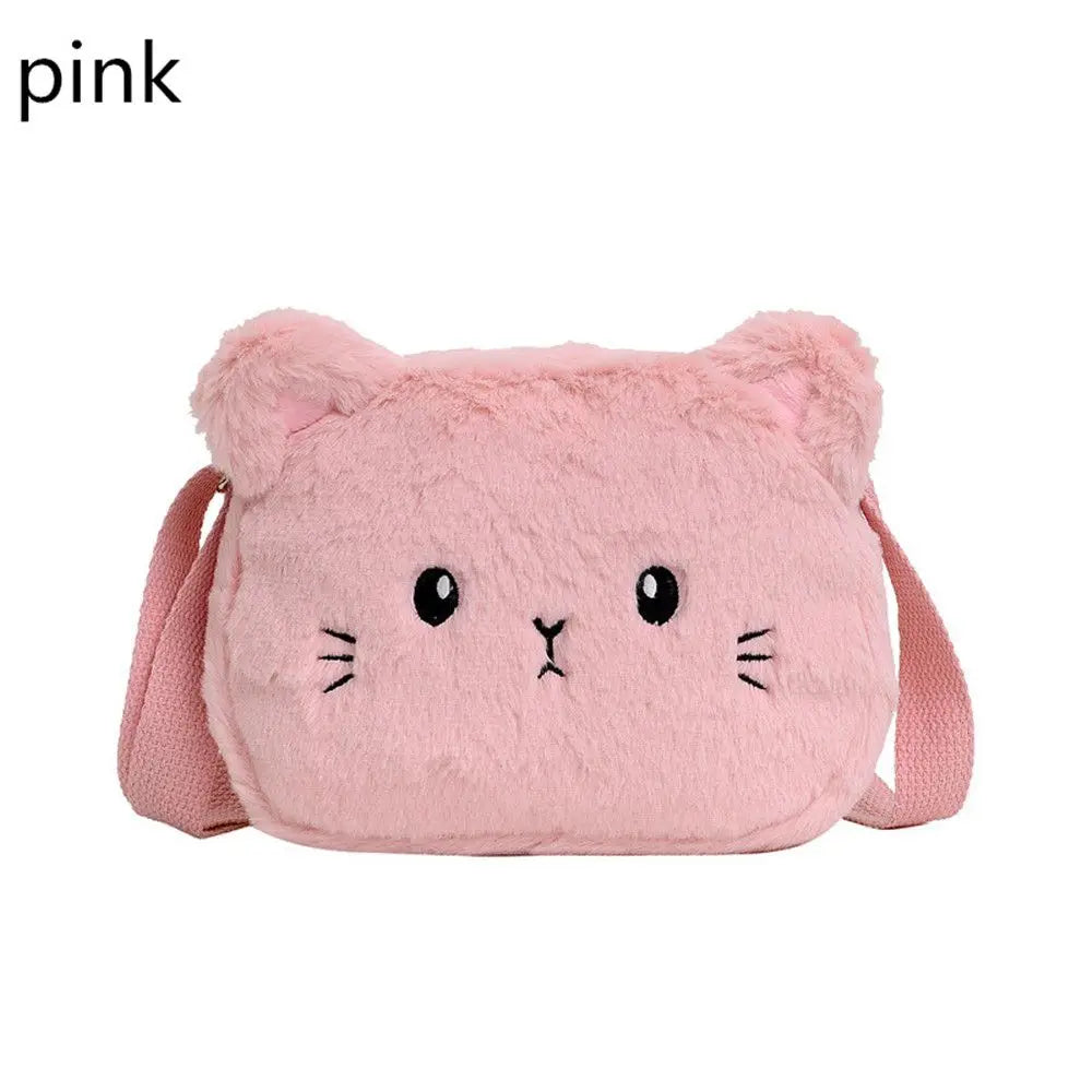 Children's Handbags Cute Shoulder Bag Cartoon Cat Soft  Bag Messenger Small Bags.