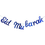 Eid Mubarak Banner,Ramadan Gold Banner Garlands,Ramadan Kareem Islamic Muslim Party Home Decor