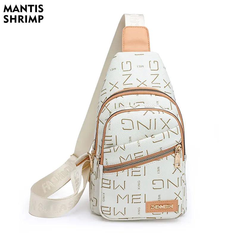 Women Bag new fashion Chest Bags for Women Ladies Sling Pack Chest Pack PU Leather Crossbody Bag.