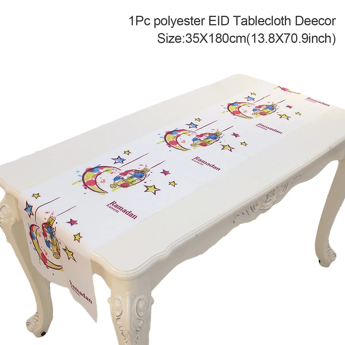 Ramadan Decor Table Runner EID Mubarak Decoration For Home Tablecloth Ramadan Kareem Islamic Muslim Party Eid Al Adha Gifts