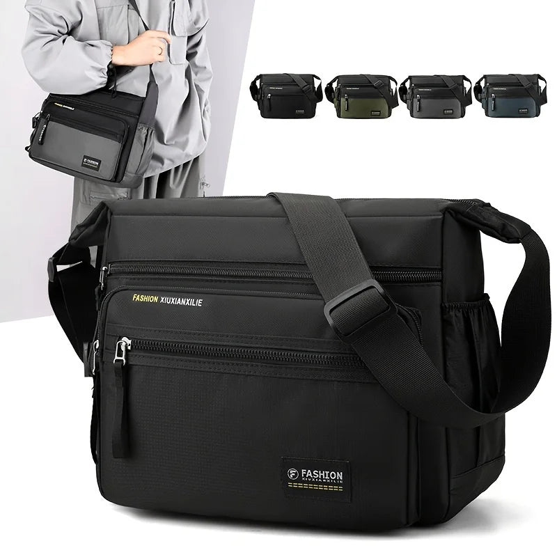 Multifunctional Crossbody Bags for Men, Nylon Waterproof Shoulder Bag, Luxury Design