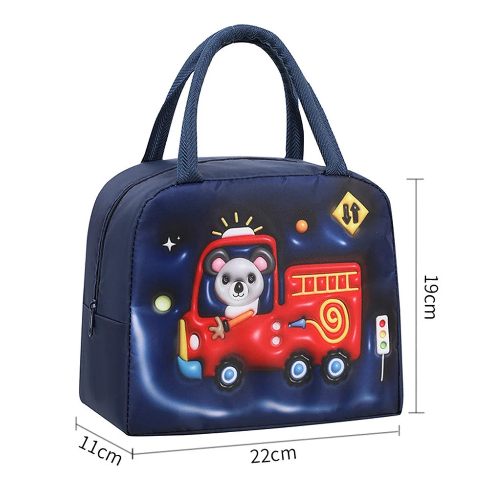 Kids Lunch Bag For School Portable Thermal Bag Children Cartoon Insulated Lunch Bag.