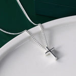 925 Sterling Silver Cross Pendant Necklace Dainty Minimalist Jewelry for Women.