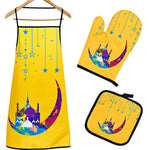 Ramadan Mubarak cooking baking apron pot holder Oven mitt Eid al-Fitr Muslim Islamic Kareem Suhoor Iftar kitchen decoration gift